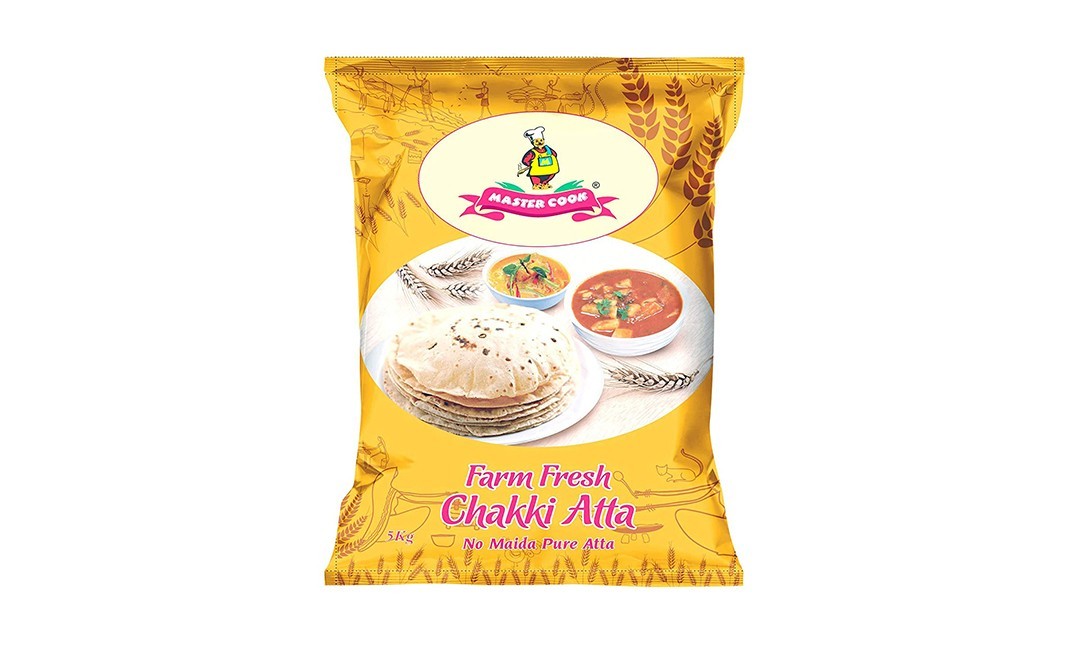 Master Cook Farm Fresh Chakki Atta    Pack  5 kilogram